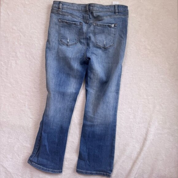 Buffalo David Bitton Faith Mid Rise Kick Flare Stretch Jeans Zip Blue Cotton 30 - Picture 3 of 16